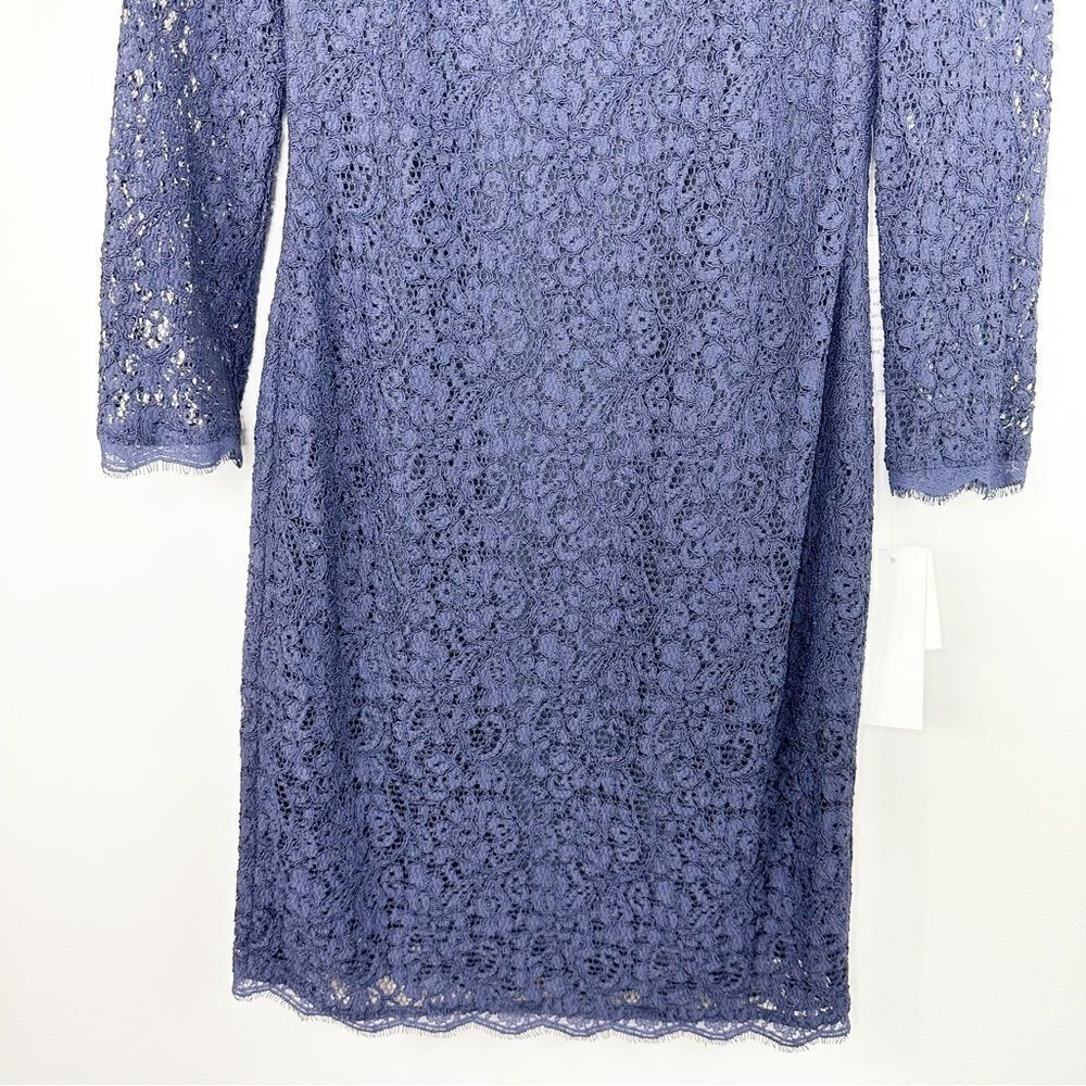 Adrianna Papell NWT Laced Scallop Hem Short‎ Dress Navy Size 2 Blogger Fave - Picture 4 of 16